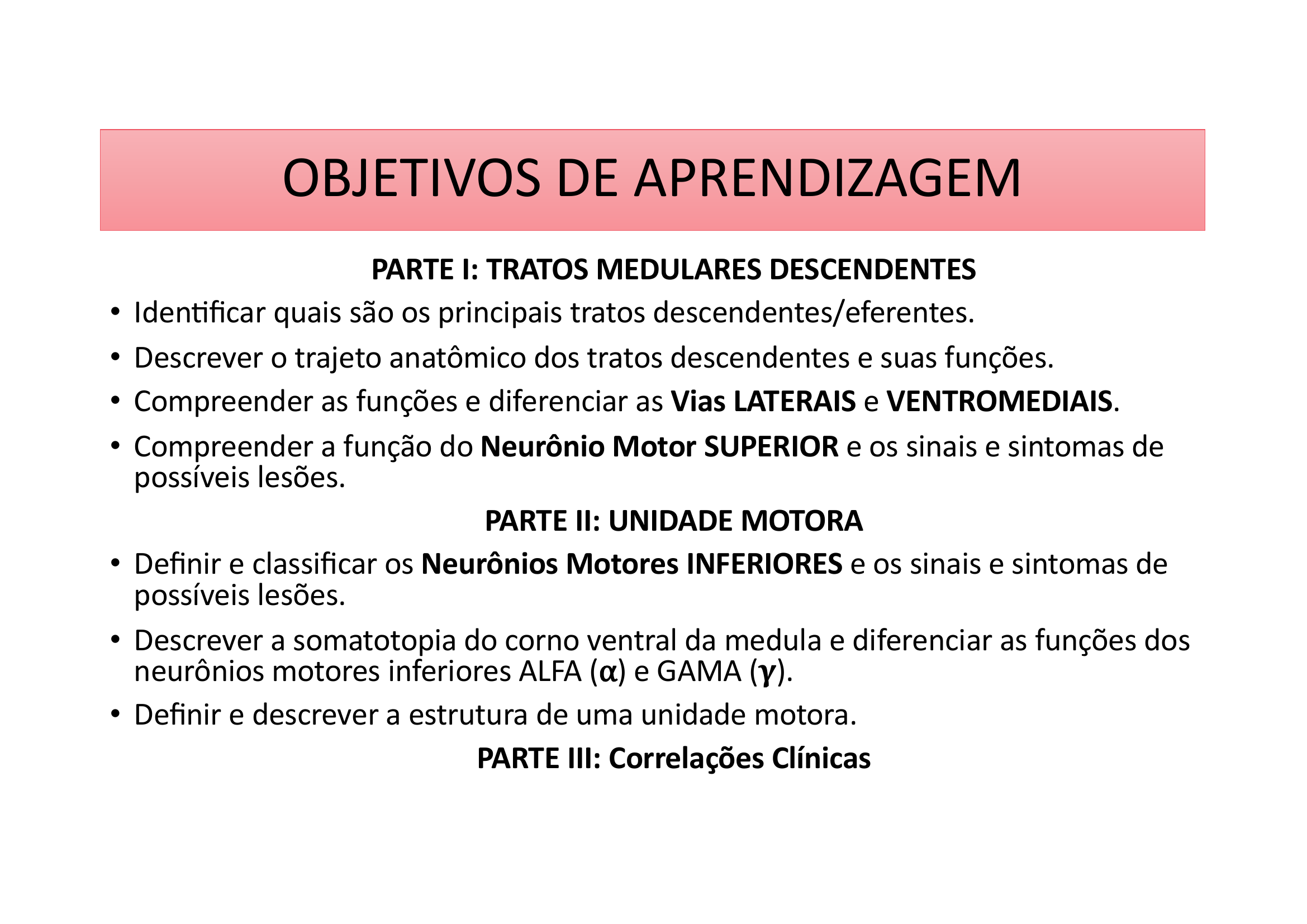 Objetivos de Aprendizagem
