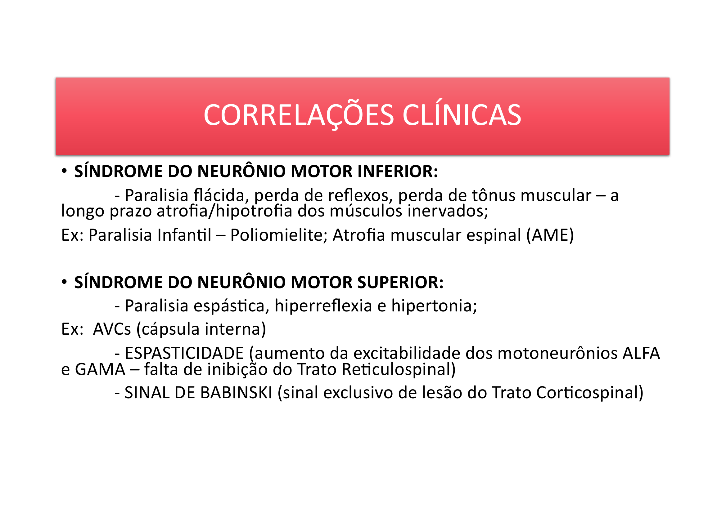 Correlações Clínicas NMI vs NMS
